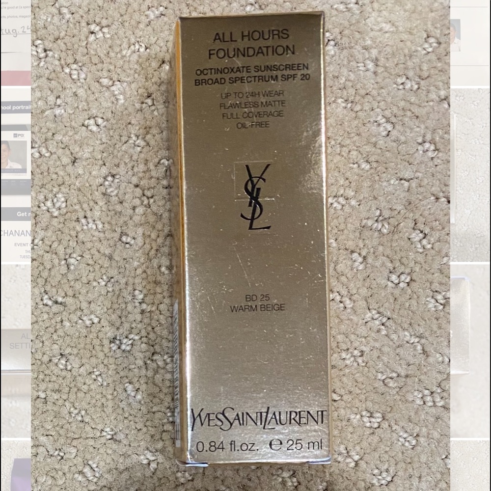 New YSL All Hours Foundation BD25 warm beige